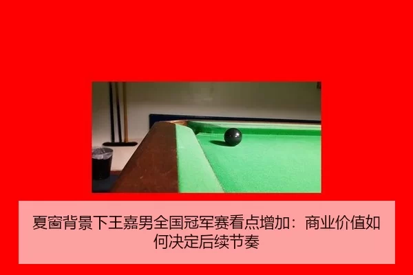 夏窗背景下王嘉男全国冠军赛看点增加：商业价值如何决定后续节奏